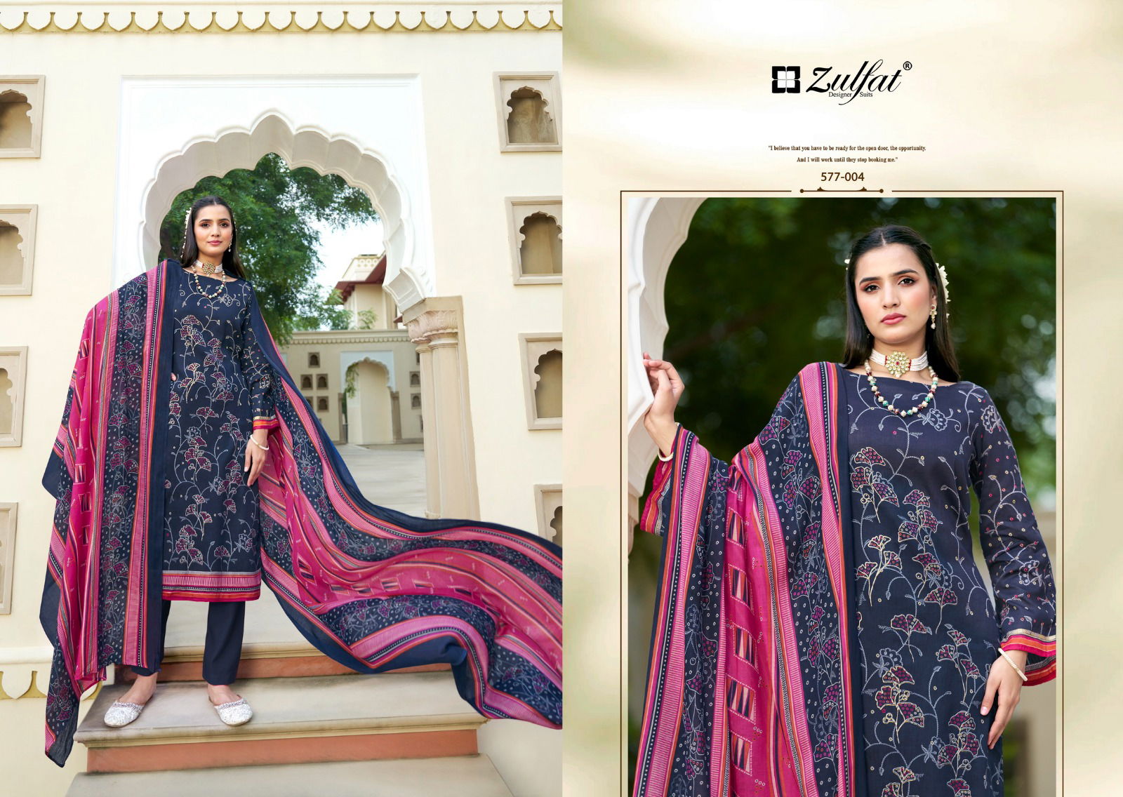 Razia By Zulfat Jam Cotton Printed Dress Material Wholesale Shop In Surat
